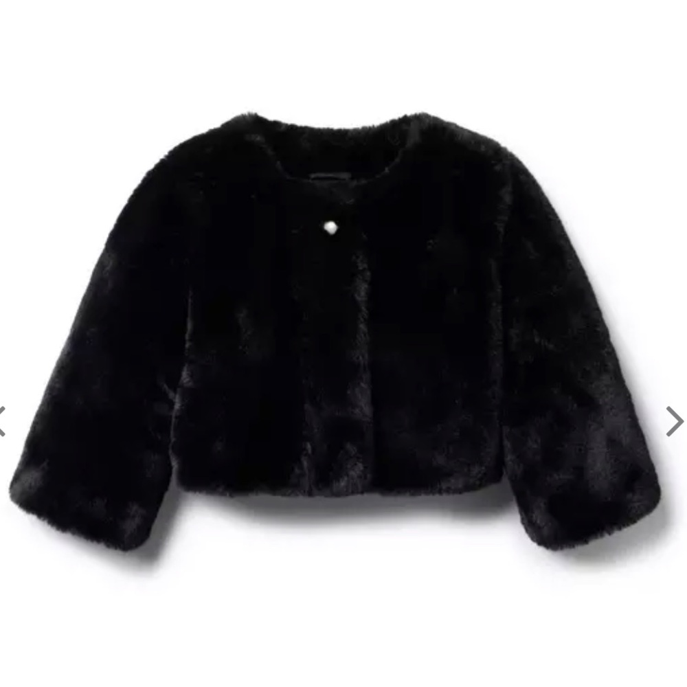 Janie and Jack - The Fabulous Faux Fur Jacket - 18-24 Months - Black